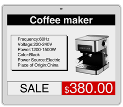 5.83 inch  Electronic Price Tag